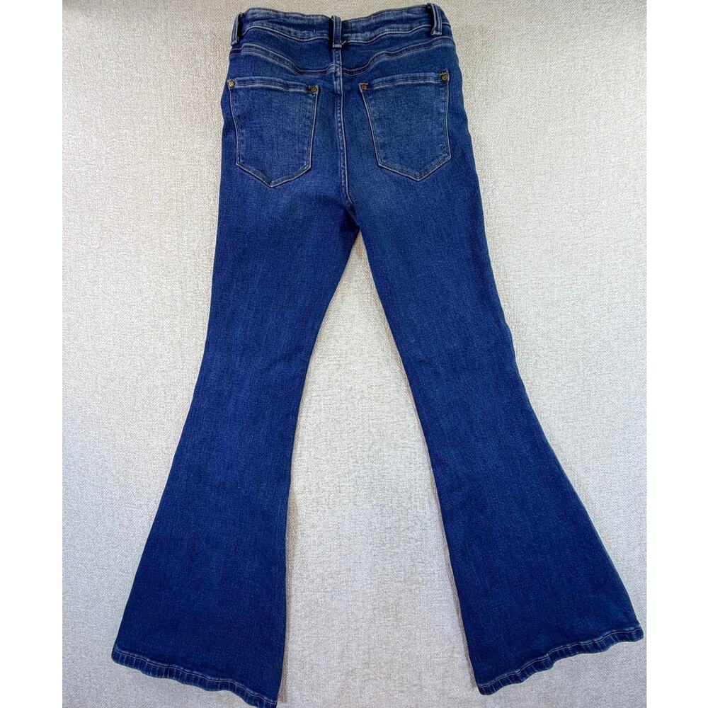 Rockin' C Women's 28 Blue Flare Leg 5 Pocket Western Denim Jeans Cowgirl Pants - Picture 2 of 10